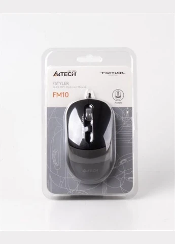 Мышь FM10 Black/Grey, оптический сенсор, 4 кнопки, длина кабеля 1.5 м A4Tech (372637769)