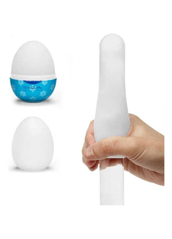 Мастурбатор яйце з рельєфом Snow Crystal, білий Tenga (289783609)