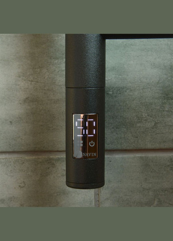 Рушникосушка Камелія 480х600 Sensor права з таймером, чорний муар 12207033-4860 Navin (266903572)