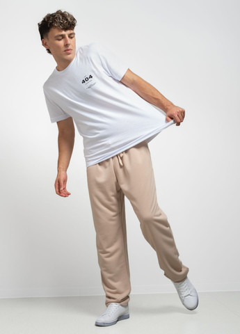 Бежевые демисезонные прямые брюки Power