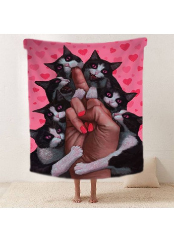 Плед 3D Смелые котики 11961 160х200 см FlexDress (368761414)