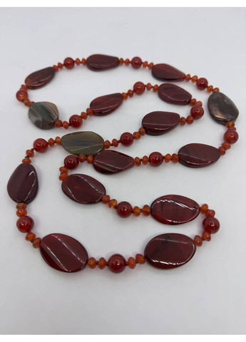 Бусы из сердолика и агата 94 см Комбинированный No Brand (363829864)