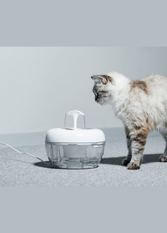 Питьевой фонтан для кошек 1.5L, поилка для кота с фильтром Белый PAWOOF (299915344)