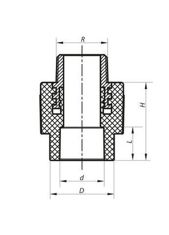 Соединительная муфта ЗР 25x1/2M PPR K0096.PRO (KP0115) KOER (321205211)