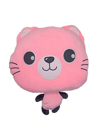 Дитяча м'яка іграшка "Кішечка" L1128(Pink) іграшка з пледом, розмір 40 см No Brand (329896274)