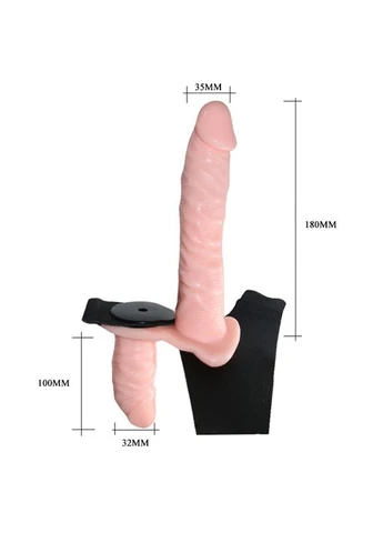 Женский страпон Ultra Passionate Harness Doble Heads Flesh Vibrating LyBaile (402299979)