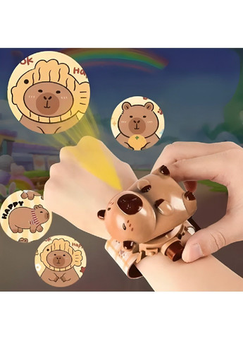 Детские наручные электронные пластиковые проекционные часы с капибарой для детей мальчиков девочек 24 картинки (481650-Prob) Unbranded (364630299)