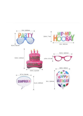 Фотобутафорія для фото для свята 22 деталі різнобарвний Jannet фотобутофория (333969047)