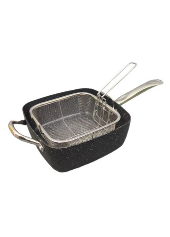 Сковорода глибока з антипригарним покриттям BN-355 сотейник пароварка фритюрниця з кришкою 24 см Benson (331143891)