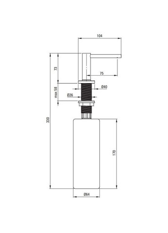 Дозатор моющих средств Aster 500 мл титан (ZZZ_D0DD) Deante (322913827)