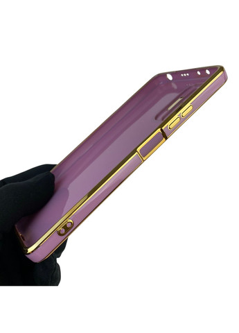 Чохол для Redmi Note 10 Pro 4G глянцевий із захистом камери із золотою окантовкою на сяомі редмі нот 10 про 4г чорничний gs1 Xiaomi (366236425)