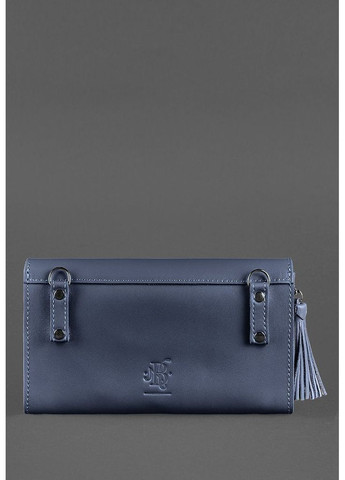 Шкіряна жіноча сумка Еліс темно-синя BlankNote клатч (348359329)