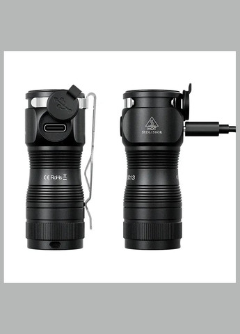 Ручний ліхтар SC13 + АКБ 1100 мАг | авіаційний алюміній | 6000К | Type-C | IP68 Sofirn (354224364)