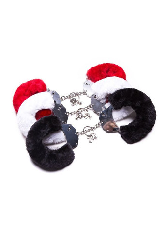 Наручники металлические на тонкой цепочке Roоmfun с черным мехом Roomfun (334285617)