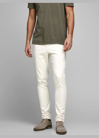 Белые повседневный, кэжуал летние чиносы брюки JACK&JONES