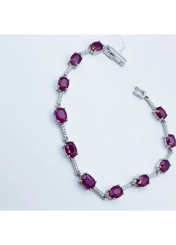 Браслет серебряный с сапфиром 18,5 см 9,86 г No Brand (370565173)