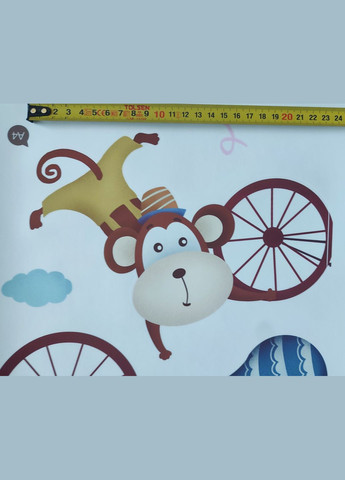 Вінілові наклейки на стіну Звірі на літаку (лист 60 х 90 см) Б438-13 BRUP (302319125)