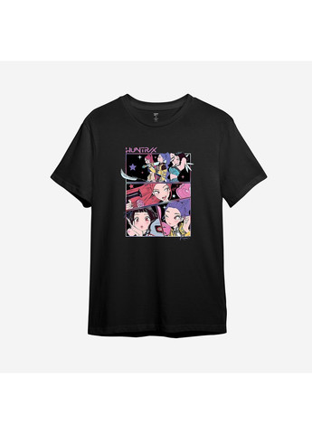 Чорна футболка аніме з принтом "demon hunters" у стилі k-pop 2 (1038471901-an3) з коротким рукавом ТiШОТКА