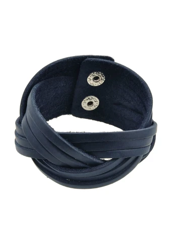 Браслет женский косичка из натуральной кожи синий(BB_30001375) No Brand (385418255)