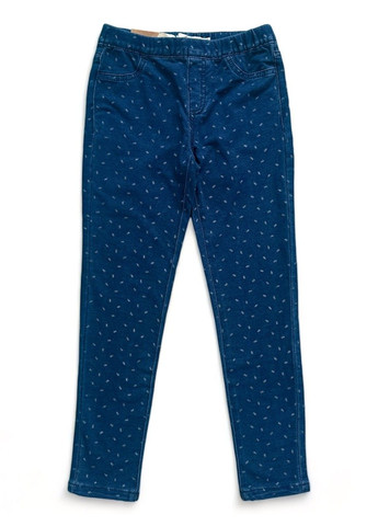 Синие джинсы стрейчевые с принтом OVS