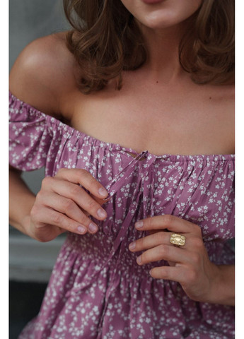 Темно-рожева сукня на підкладці лада Sarko з квітковим принтом