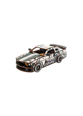 Деревянный 3D конструктор Muscle car GT, Puzzleоk (Puz-00639), 162 дет. (белая) PuzzleOK (367189134)