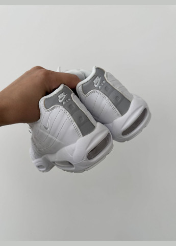 Белые демисезонные кроссовки мужские и женские nike air max 95 white | найк аир макс 95 белые No Brand