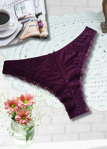 Женские трусики бразилиана с кружевом FS (298807266)