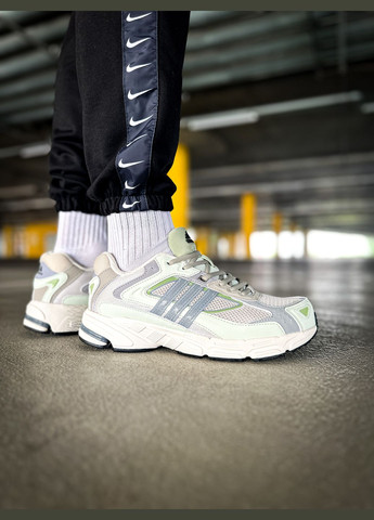 Бежеві всесезон кросівки чоловічі adidas response x bad bunny cream beige grey | адідас респонс бежеві сірі No Brand