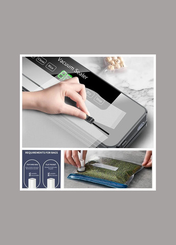 Вакууматор для сухих та вологих продуктів з функцією УФ-стерилізації та режимом Sous Vide No Brand (322639915)