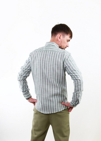 Мятная рубашка в полоску Mtp