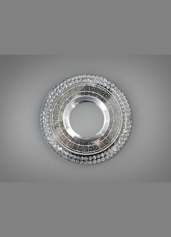 Кришталевий точковий світильник на 1 лампу G5.3 з вбудованим LED підсвічуванням 3Вт хром 125х10 мм Diasha (301347279)