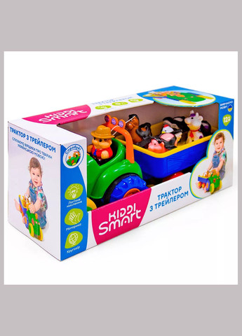 Игровой набор Трактор с трейлером (063180) KIDDI SMART (326806179)