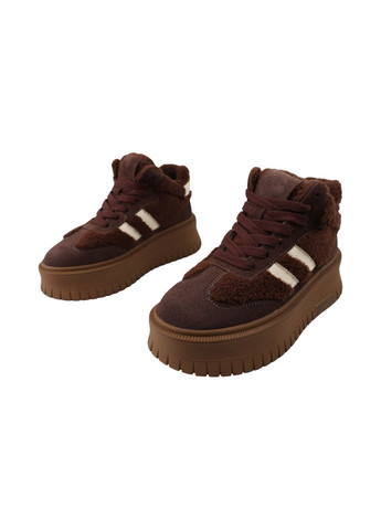 ботинки женские коричневые натуральная замша FARINNI