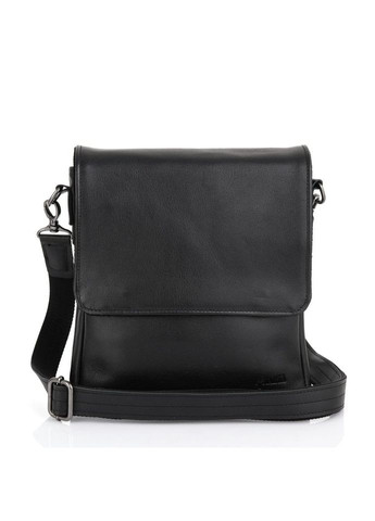 Чоловіча шкіряна сумка через плече планшет месенджер із натуральної шкіри чорна 25*24*5 см TARWA (329148076)