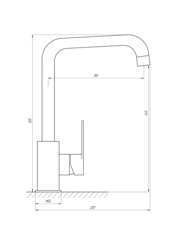 Смеситель для кухни BARTS TB 07423-H36-BL Topaz (335040822)