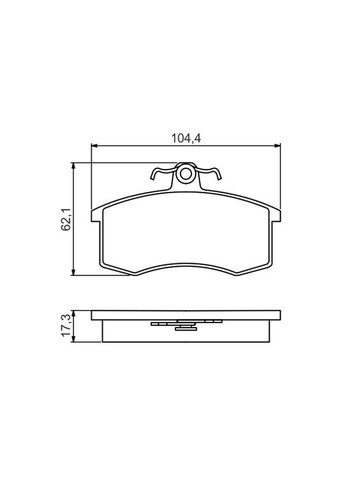 Колодки гальмівні дискові ПЕРЕДН LADA SAMARA (2108, 2109, 2113, 2114) 1.5 1984.09-2013.12 BO 0986495214 Bosch (354334620)
