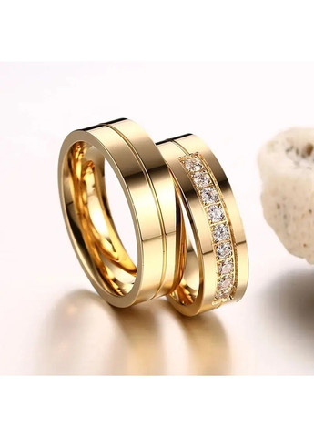 Парные кольца для влюбленных Все размеры, золотые кольца(цвет), обручальные кольца парные из медицинской стали No Brand парні каблучки (290253009)