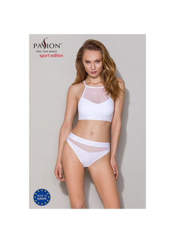 Комбинированный демисезонный трусики с прозрачной вставкой ps006 panties m, white Passion
