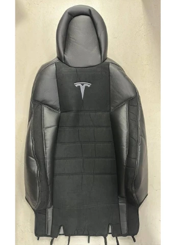 Авточохли TESLA Model Y (2020+) Dual Motor 7 місць Екошкіра + Замша Чохли в салон EMC-ELEGANT EMC ELEGANT (398178924)
