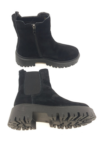 Жіночі черевики зимові чорні замшеві II-11-16 25 см (р) It is (259299481)