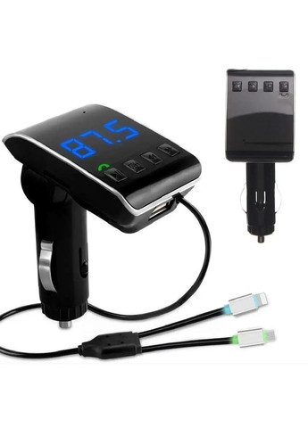 Автомобильный FM-трансмиттер модулятор с Bluetooth разъемом для microSD карт дисплеем в машину автомобиль (476772-Prob) Unbranded (290663811)