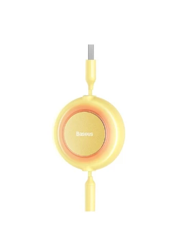 Кабель Bright Mirror 2 Series Retractable 3-in-1 Fast Charging Data Cable USB to M+L+C 3.5A 1.1m yellow Baseus (380483093)