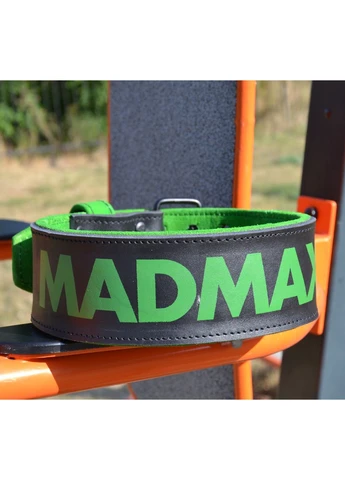 Пояс для тяжелой атлетики MadMax MFB-302 Quick Release Belt кожаный Black/Green Mad Max (389545328)