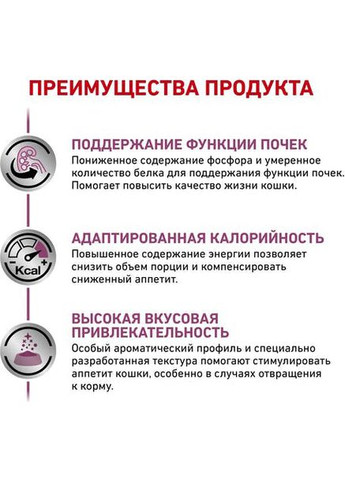 Сухой корм для взрослых кошек Renal Feline 4 кг (39000409) Royal Canin (308752603)