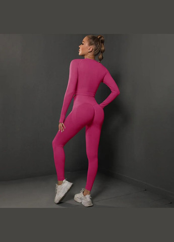 Костюм «новий» 2 в 1 (рашгард та легінси) з пуш-ап ефектом рожевого кольору, розмір S Trends (330757617)