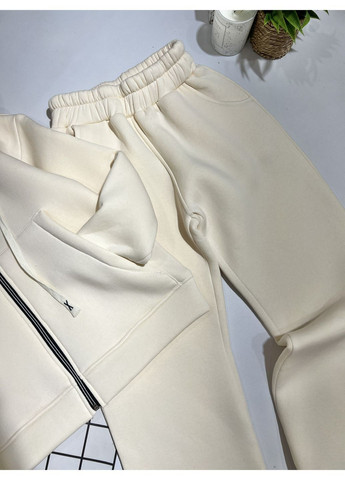 Молочный костюм 2ка (кофта на молнии +джоггеры) No Brand