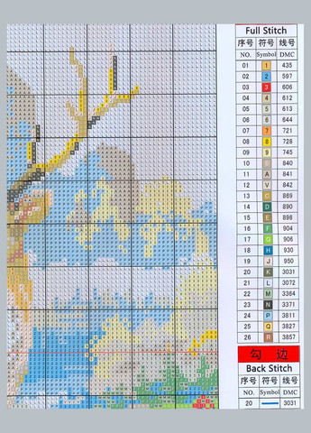 Набор для вышивания по нанесённой на канву схеме "Stag 2" .AIDA 14CT printed, 29*36 см Joy Sunday (313614578)