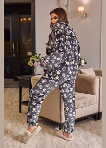 Графитовая зимняя пижама свитшот + брюки Украина UMButik