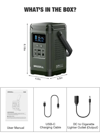 УМБ Powerbank GRECELL T200, LiFePO4, 153.6Wh/48000mAh, 240Вт черный PD (388647203)